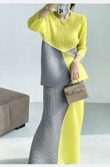Petite Luxe Japanese Pleats Skirt Set