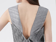 2-Piece Plissé Cape Dress