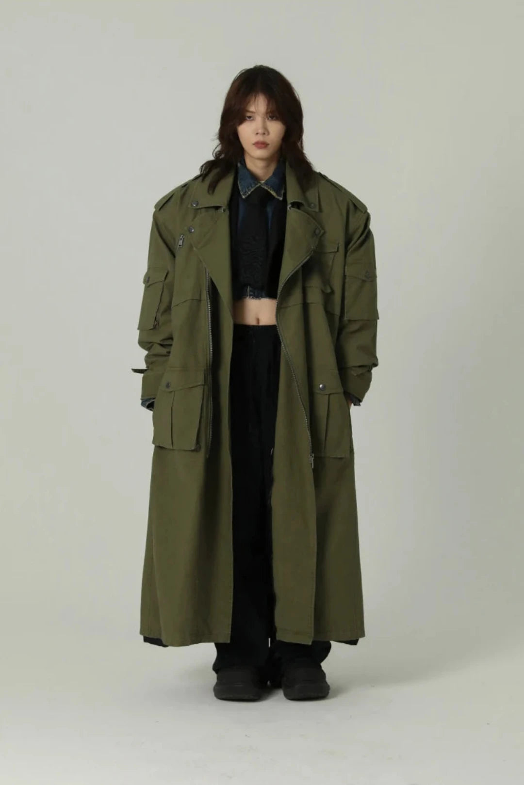 Women's Ultra Oversized Full-Length Trench Coat