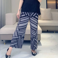 Luxury Pleats Geometric Pants