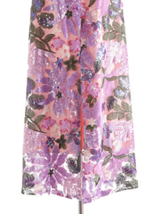 Luxury Floral Sequin Skirt