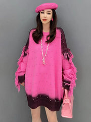 Selina Tassel & Pearls Elegance Sweater