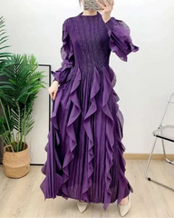 Luxurious Plissé Ruffles Dress