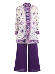 Tailored Fit Pleated Palazzo Pant Set
