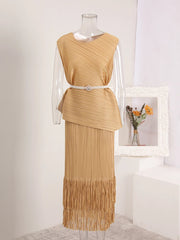 Truly Pleated Tank Top & Skirt