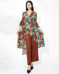 Luxury Pleated Tunic Pants Set