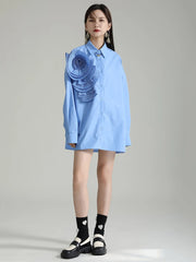 Luxury 3D Flower Blouse