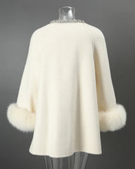 Luxury Woolen Faux Fur Coat