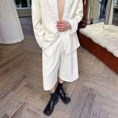 Men's Lace Jacket & Bermuda Shorts Set