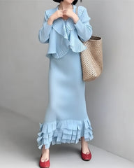 Luxury Petite Plissé Skirt Set