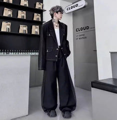 Men's Luxury Denim Blazer Pants Set