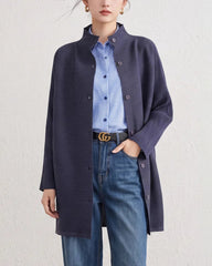 Luxury Pleated Blouse Cardigan