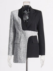 Couture Half-Tweed Half-Black Blazer