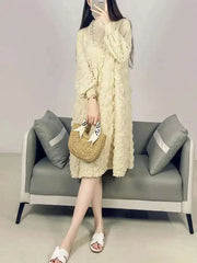 Luxury Crinckled Pleats Dress