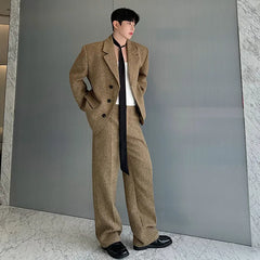 Men’s Luxe Woolen Jacket & FREE Pants Set | Stylish 2-Piece