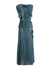 Truly Pleated Sleeveless Top & Skirt