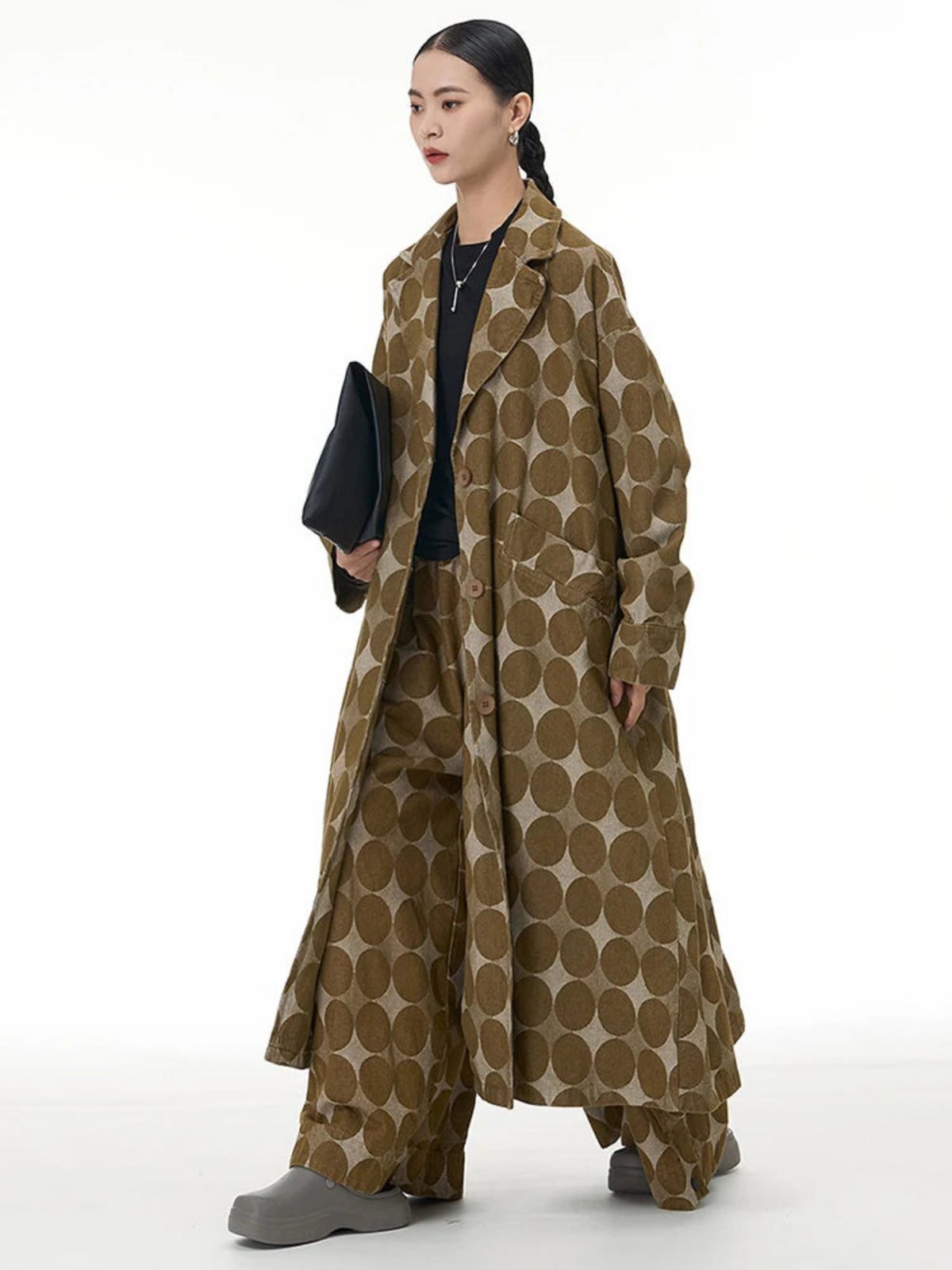 Avant-Garde Geometric Trench Coat