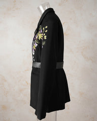Floral Embroidered Oversized Blazer