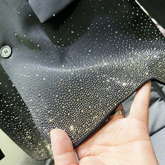 Men's Black Gradient Swarovski Crystal Blazer