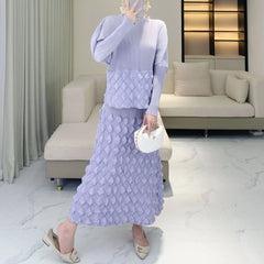 Bubble Plissé Skirt 2-Piece Set