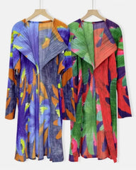 Luxury Travel Plissé Duster Coat