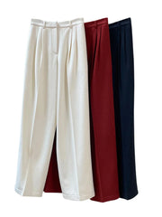 Women's Casual High Rise Wide Leg Pleated Pants