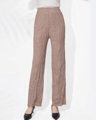 Luxury Pleated Crinkled Trousers
