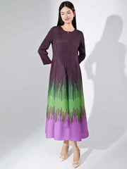 Luxury Pleated 3/4 Sleeve Dress