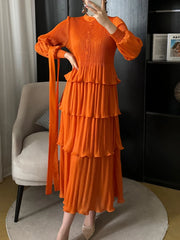 Women's Giselle Pleated Long Sleeve Dress