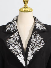 Luxury Floral Embroidered Blazer