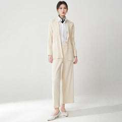 Luxury Plissé Blazer & Trousers