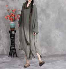 Luxury Boho Genuine Linen Dress