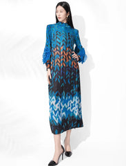 Luxury Geometric Plissé  Dress