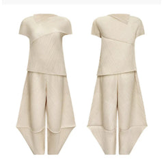 Luxury Japanese Pleated Pant Set