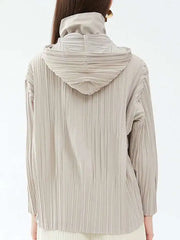Japanese Pleated Hooded Jacket