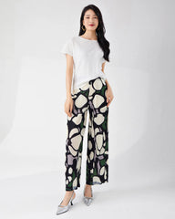 Travel Plissé Wide-Leg Pants
