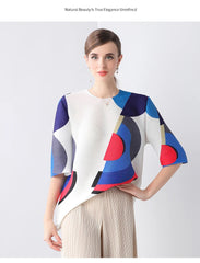 Luxury Pleated 3/4 Sleeve Blouse