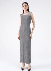 2-Piece Plissé Cape Dress