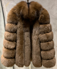 Luxury Genuine Fox Fur Coat