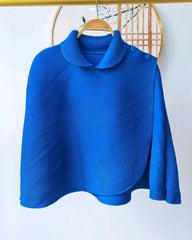 Luxury Pleated Capelet Top