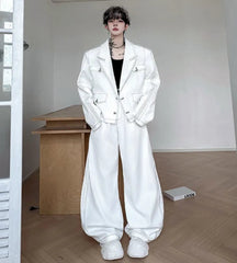 Men's Luxury Denim Blazer Pants Set