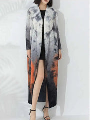 Luxe Japanese Pleated Long Coat