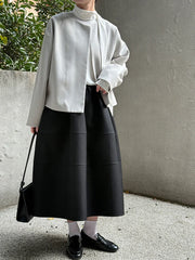 Luxury Minimalist A-Line Skirt