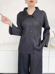 Sophisticated Luxury Plissé Top