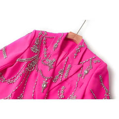 Elegant Embellished Crystal Blazer