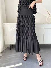Truly Plissé Bubble Top & Skirt Set