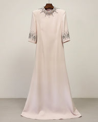High Neck Embellished Formal Dress