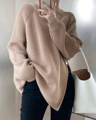 Luxury Ribbed Side-Zip Knit