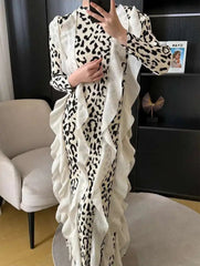 Luxurious Ruffle Pleated Dress