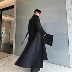 Men's Luxury Streetwear Extra Long Trench Coat